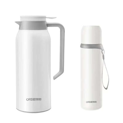 德铂/Debo  DB-125白色500ML+1500ML 保温杯 多彩壶套装保温杯保温壶保温瓶套装礼盒包装